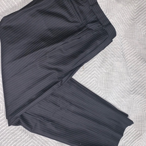 Ralph Lauren 42r suit Black with pinstripe LNC